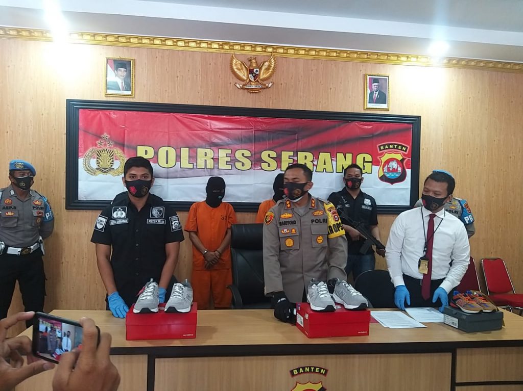 Polres Serang Berhasil Tangkap Pelaku Penggelapan Sepatu Milik PT PWI